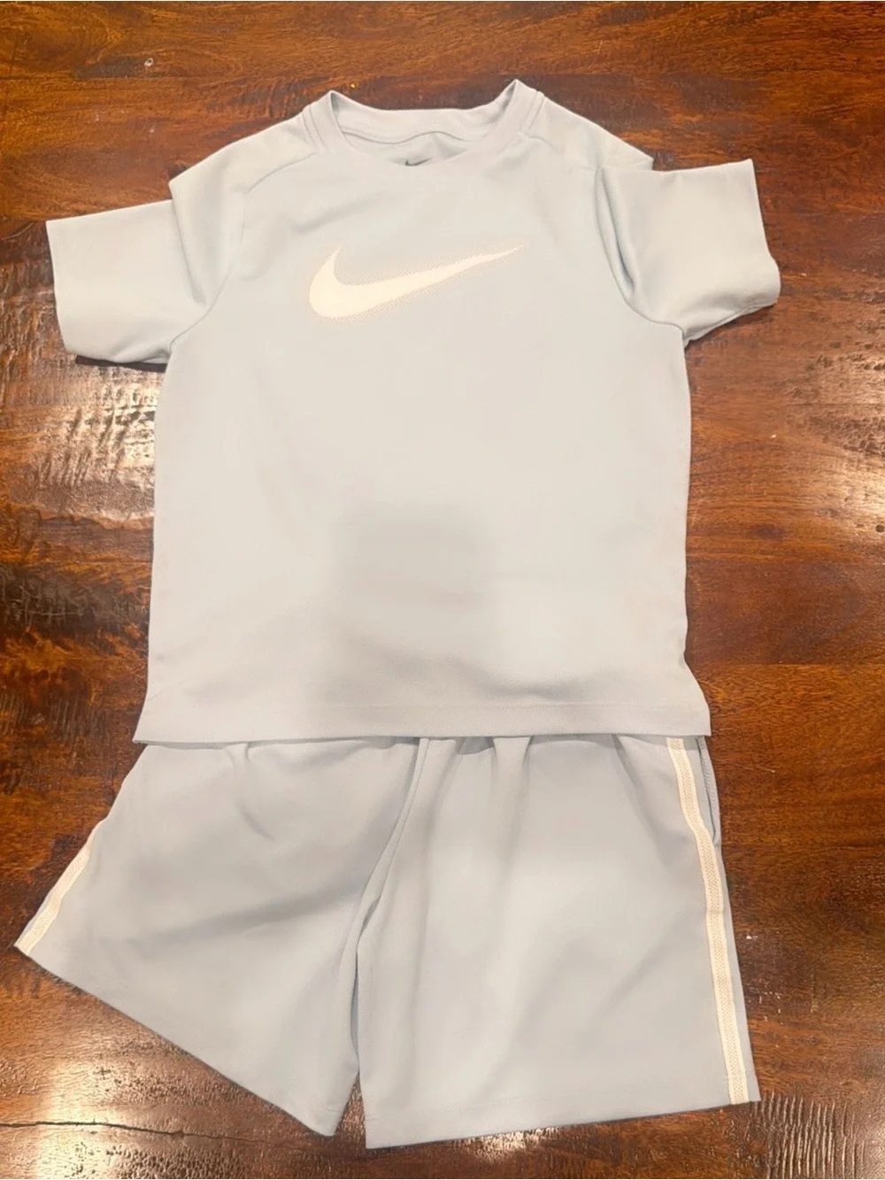 Nike Light Blue Dri-FIT Top & Shorts Set